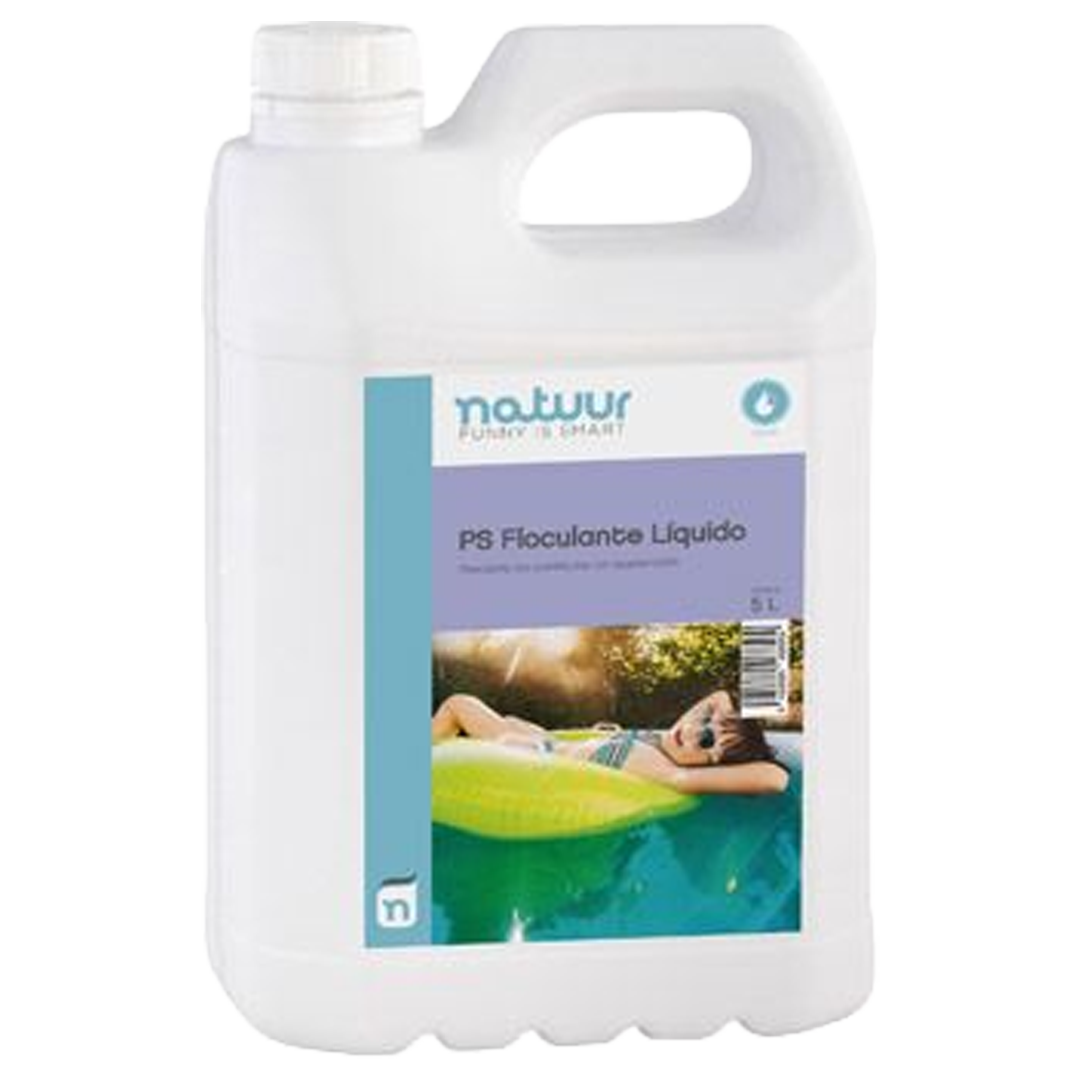 Garrafa de floculante liquido Natuur 100243 para aglomerar particulas en suspension.