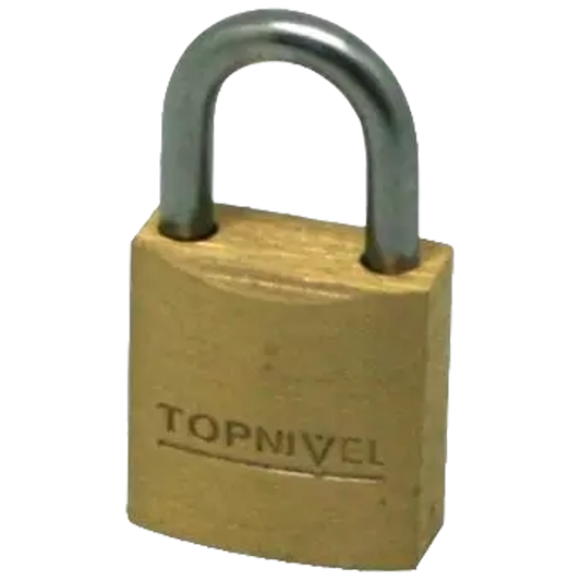 Candado de seguridad 20 mm de latón con arco corto, compacto y resistente, ideal para armarios, taquillas, puertas y uso interior o exterior.