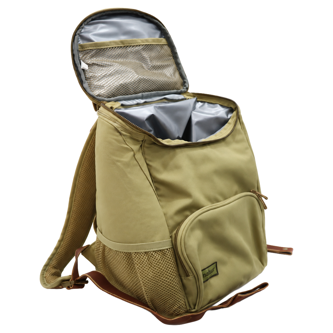 Bolsa termica de camping Natuur de 12L con medidas 28 x 18 x 35 cm.