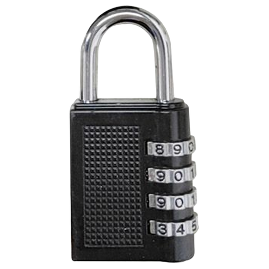 Primer plano del arco corto de acero del candado Nivel NV128203, diseñado para un ajuste preciso y mayor seguridad.