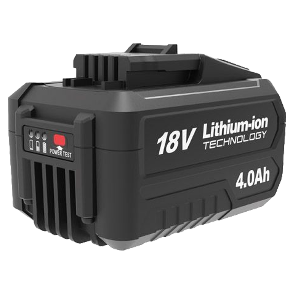 Primer plano del indicador de capacidad Power Test de la batería Wesco, mostrando las luces LED de nivel de carga.