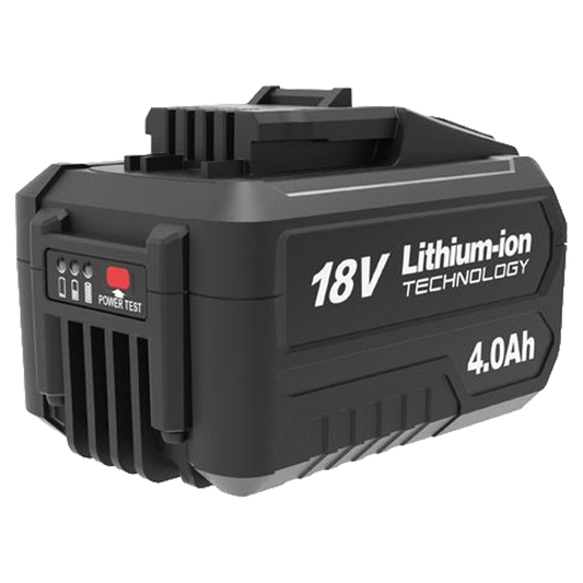 Primer plano del indicador de capacidad Power Test de la batería Wesco, mostrando las luces LED de nivel de carga.