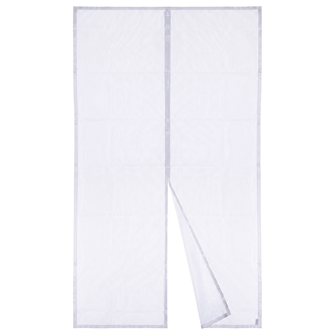 Mosquitera blanca para puerta de dos hojas Natuur de 120x220 cm con fijacion textil.