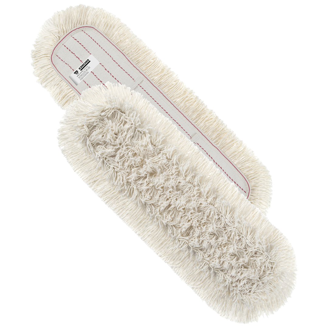 Mopa de algodon profesional lavable de 60 cm para barrido humedo en oficinas y aulas de clase.