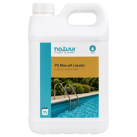 Elevador de pH liquido Natuur 6 L para tratamiento de agua de piscina.