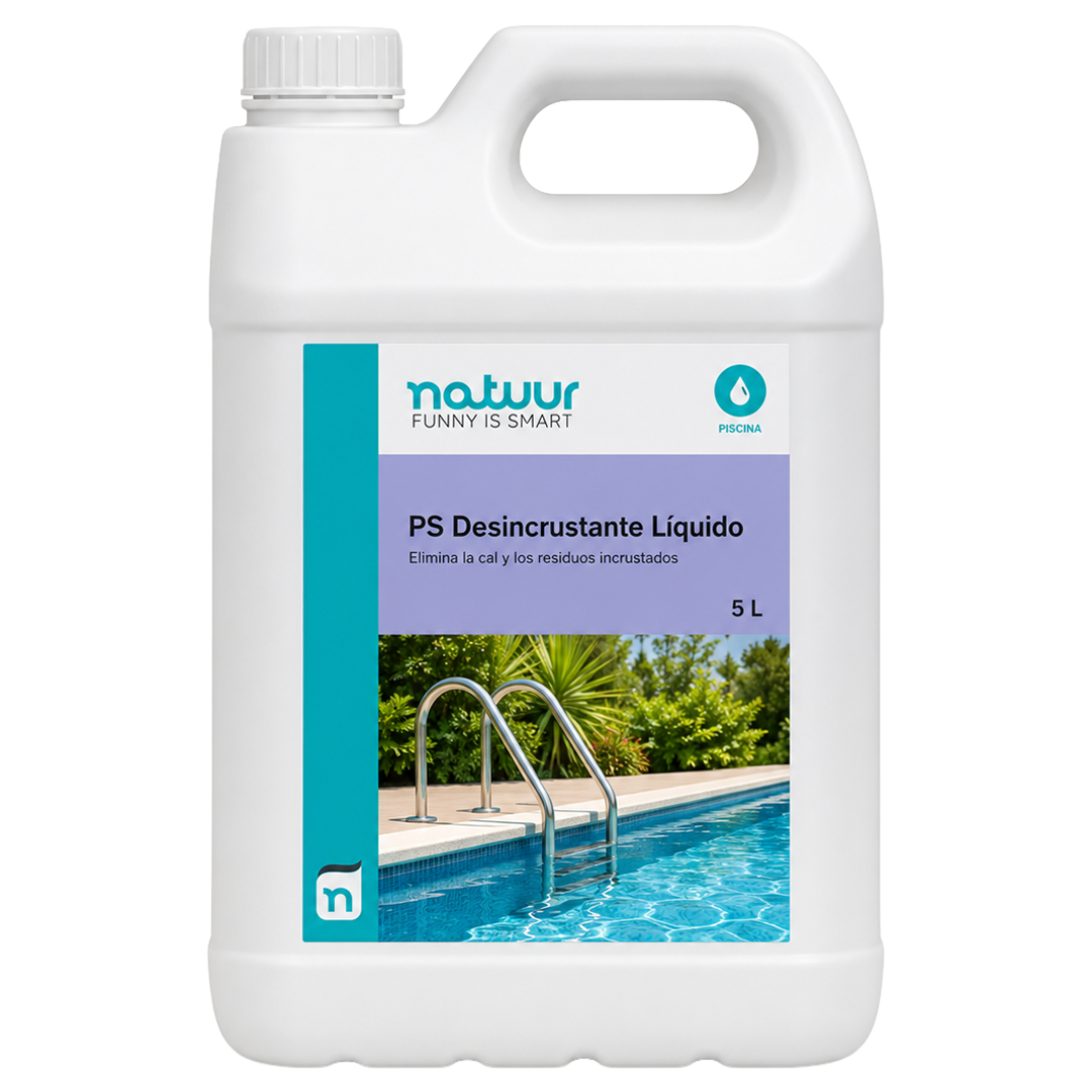 Desincrustante superconcentrado Natuur 5 L para vasos de piscina.