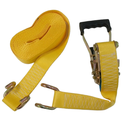 Sistema de trincaje industrial Nivel de 50mm y 8.5 metros con tensor de trinquete reforzado y bolsa de transporte negra.
