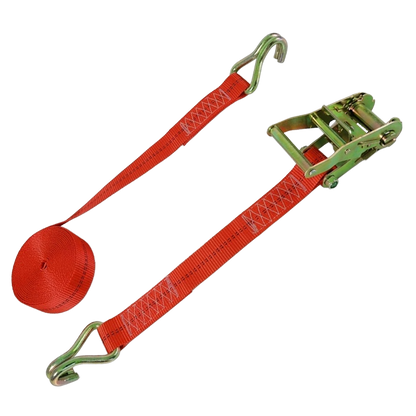 Sistema de trincaje profesional Nivel de 35mm y 6 metros con cinta naranja de alta resistencia y tensor de trinquete de acero.