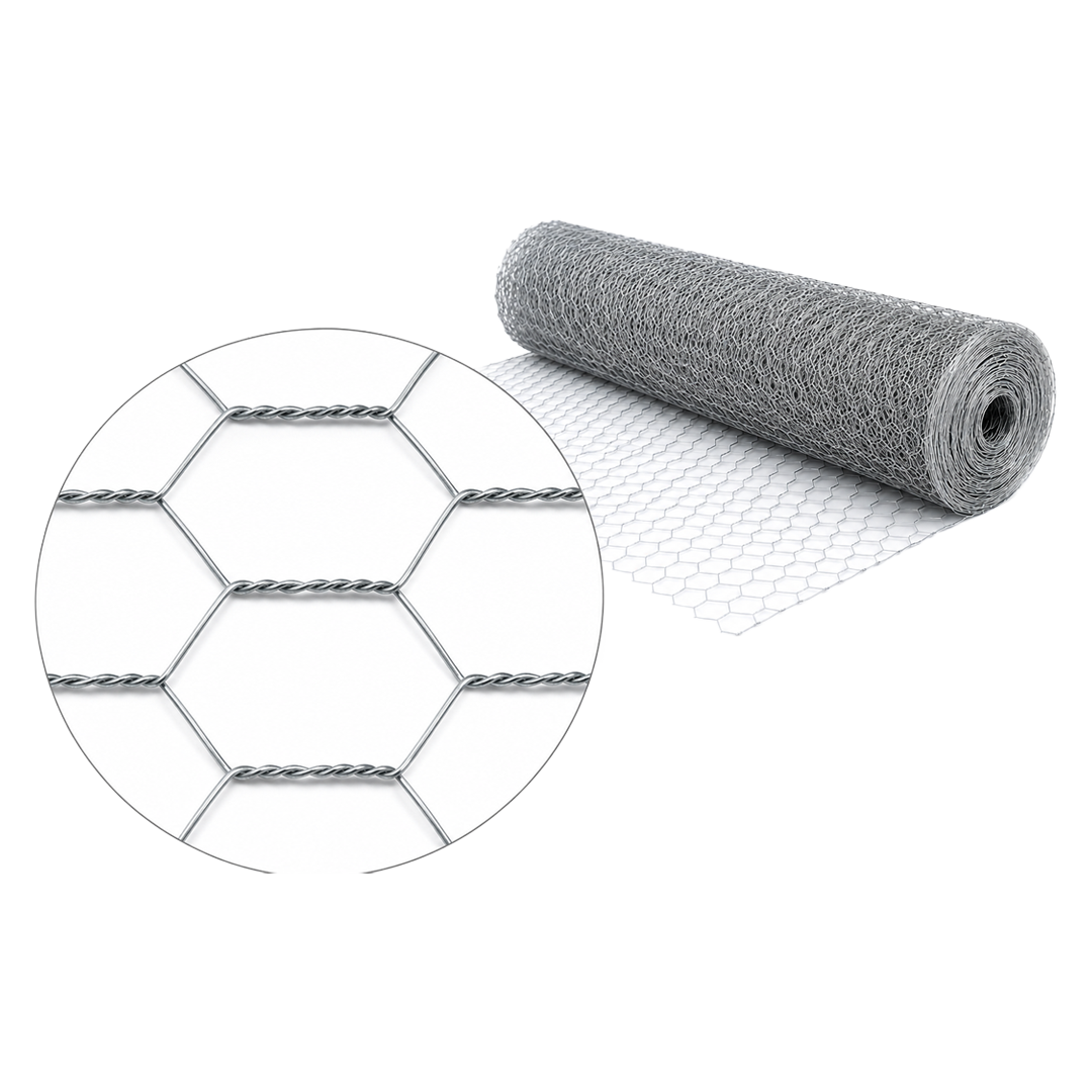 Malla de triple torsión galvanizada Nivel 51 mm 2x50 m ref 112420.