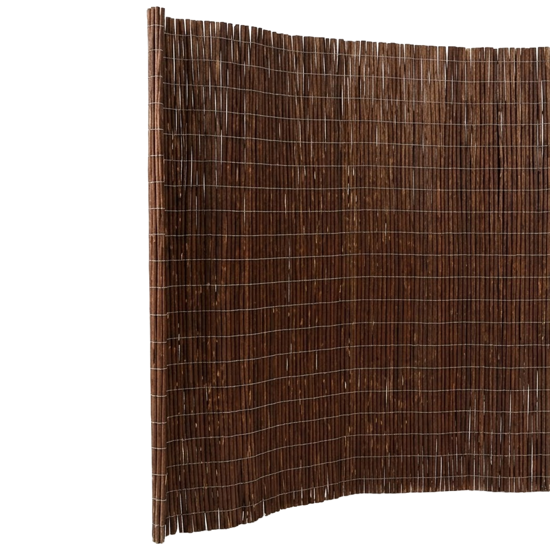 Cercado de mimbre natural Natuur 2x5m para ocultacion en vallas de jardin