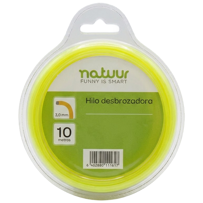 Detalle del perfil cuadrado de 3.0 mm del hilo de nylon para maleza densa.