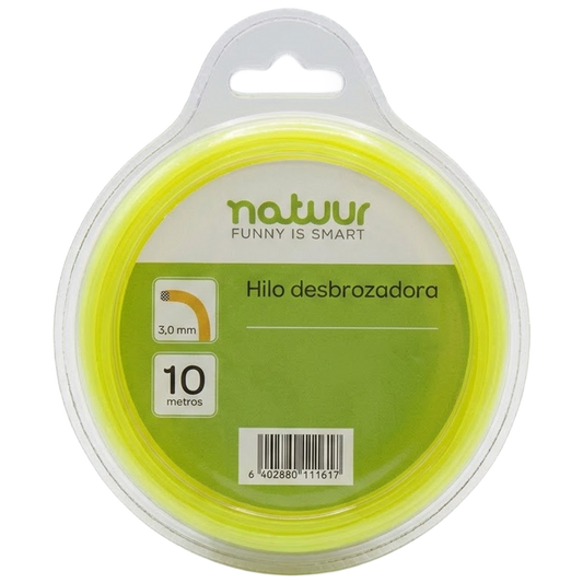 Detalle del perfil cuadrado de 3.0 mm del hilo de nylon para maleza densa.