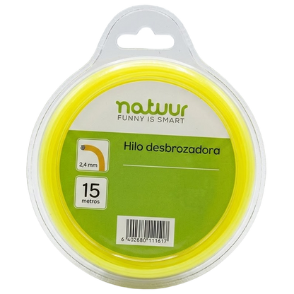 Detalle del perfil cuadrado de 2.4 mm del hilo de nylon para desbrozar.