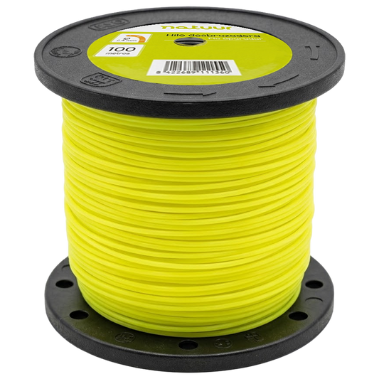 Hilo de nylon redondo para desbrozadora Natuur 2.4 mm x 100 m ref 119828.
