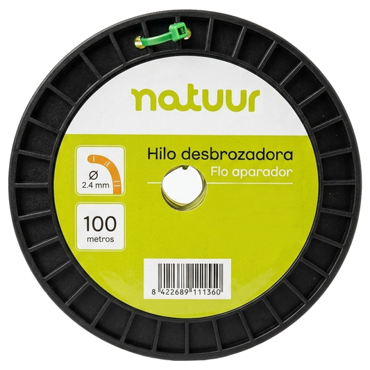 obina de hilo de corte redondo para desbrozadora Natuur diametro 2.4 mm.
