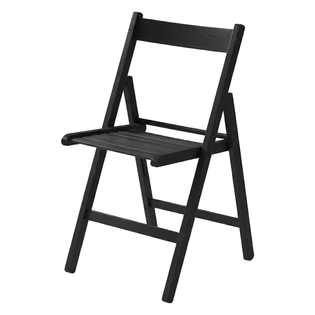 Silla plegable de madera maciza de haya negra Ambit ref 122857