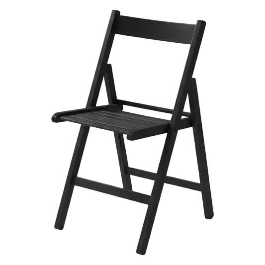 Silla plegable de madera maciza de haya negra Ambit ref 122857