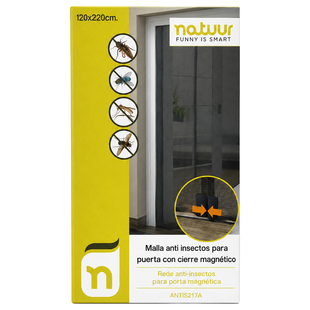 Mosquitera para puerta de dos hojas Natuur 120x220 cm ref 125777.