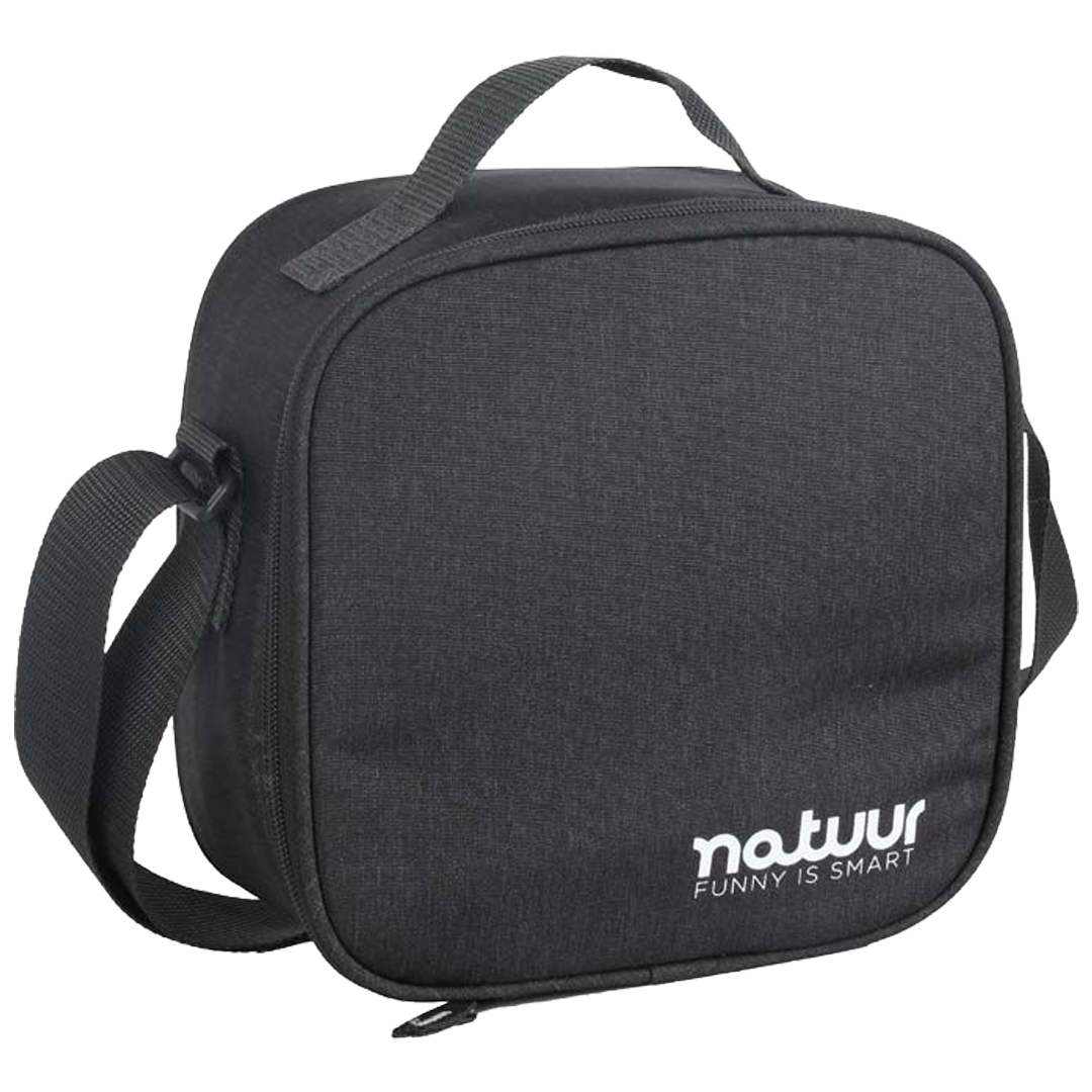 Bolsa portaalimentos flexible Natuur de 22 x 11 x 22 cm en color gris.