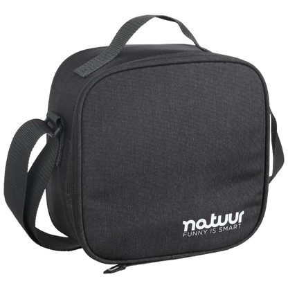 Bolsa portaalimentos flexible Natuur de 22 x 11 x 22 cm en color gris.