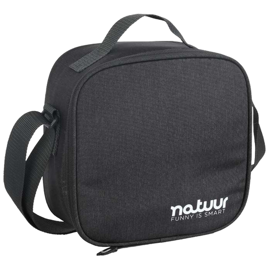 Bolsa portaalimentos flexible Natuur de 22 x 11 x 22 cm en color gris.