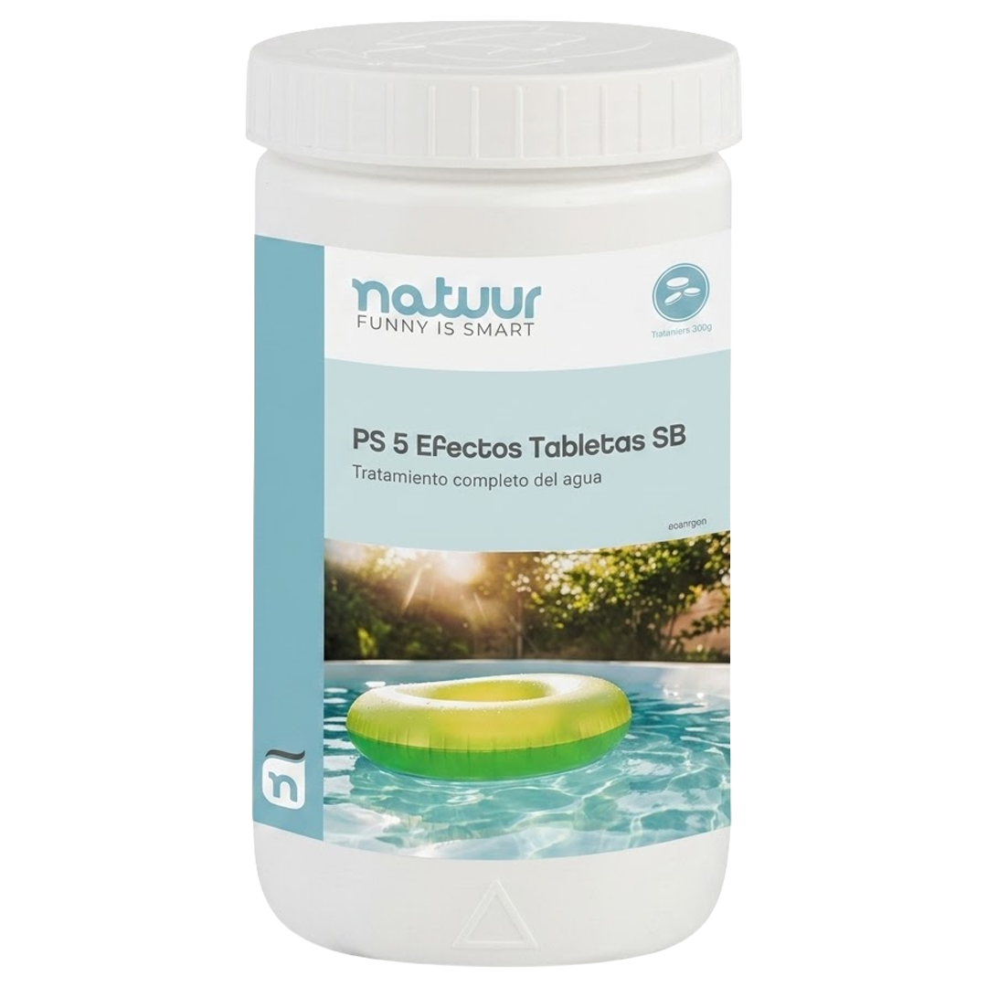 Cloro multifuncion 5 acciones en tabletas de 250g Natuur 1kg ref 141995.