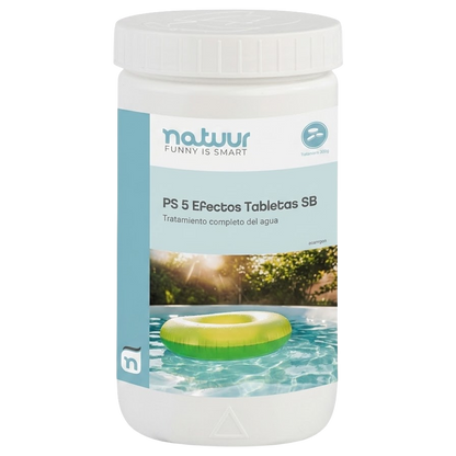 Cloro multifuncion 5 acciones en tabletas de 250g Natuur 1kg ref 141995.