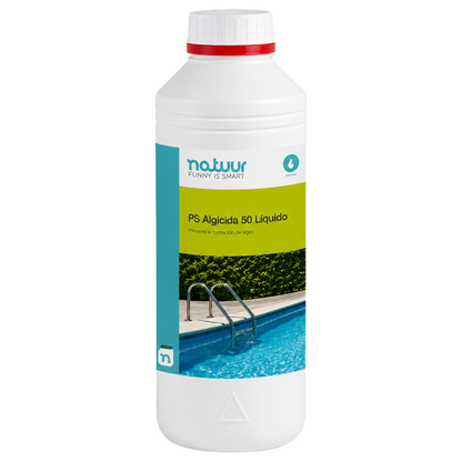 Antialgas liquido concentrado Natuur 1 L para tratamiento de piscinas.