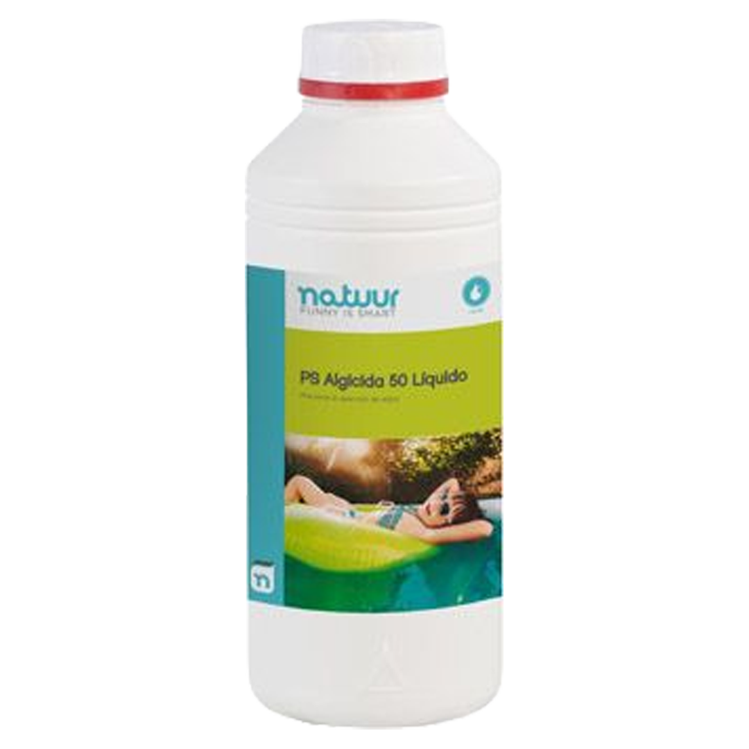 Bote de antialgas concentrado Natuur 142001 algicida para agua transparente.