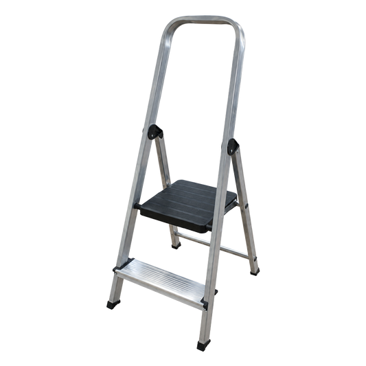 Escalera de aluminio doméstica de 2 peldaños Ambit certificada EN 131.
