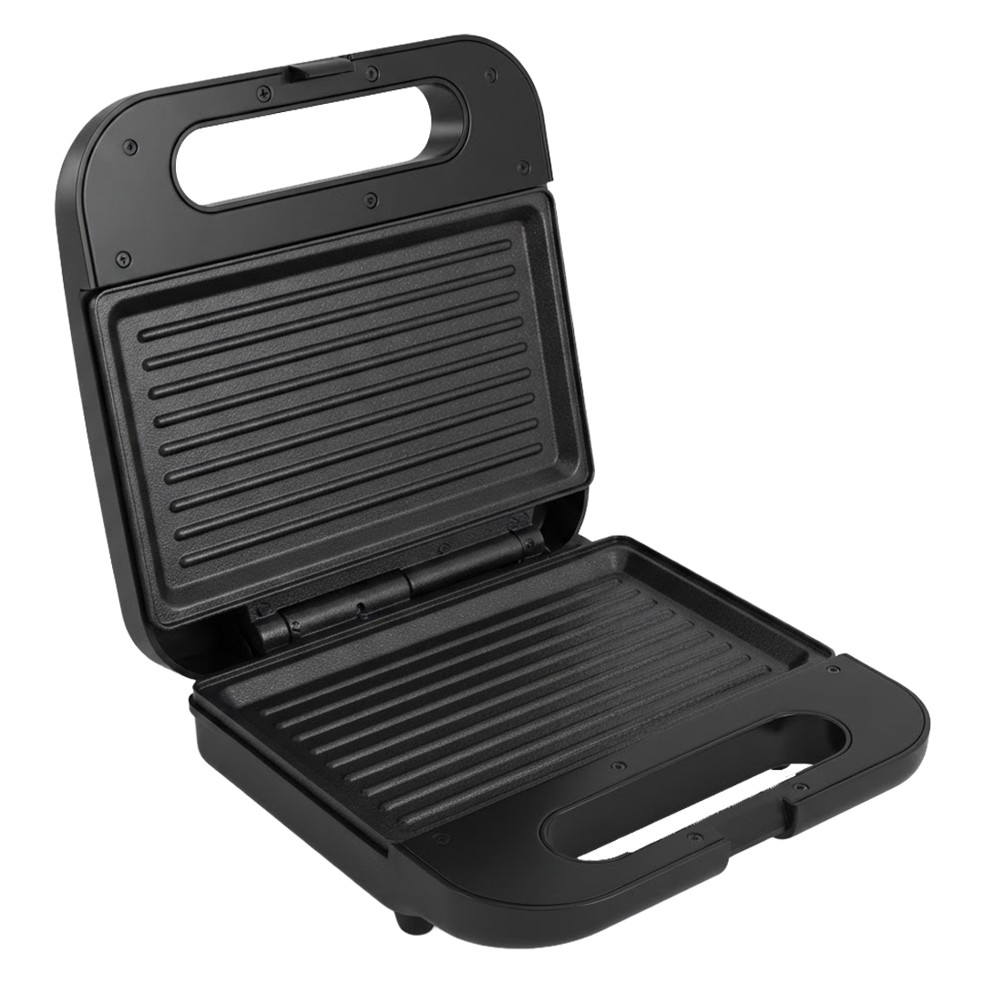 Placas grill antiadherentes de 23x13 cm en sandwichera Ambit.