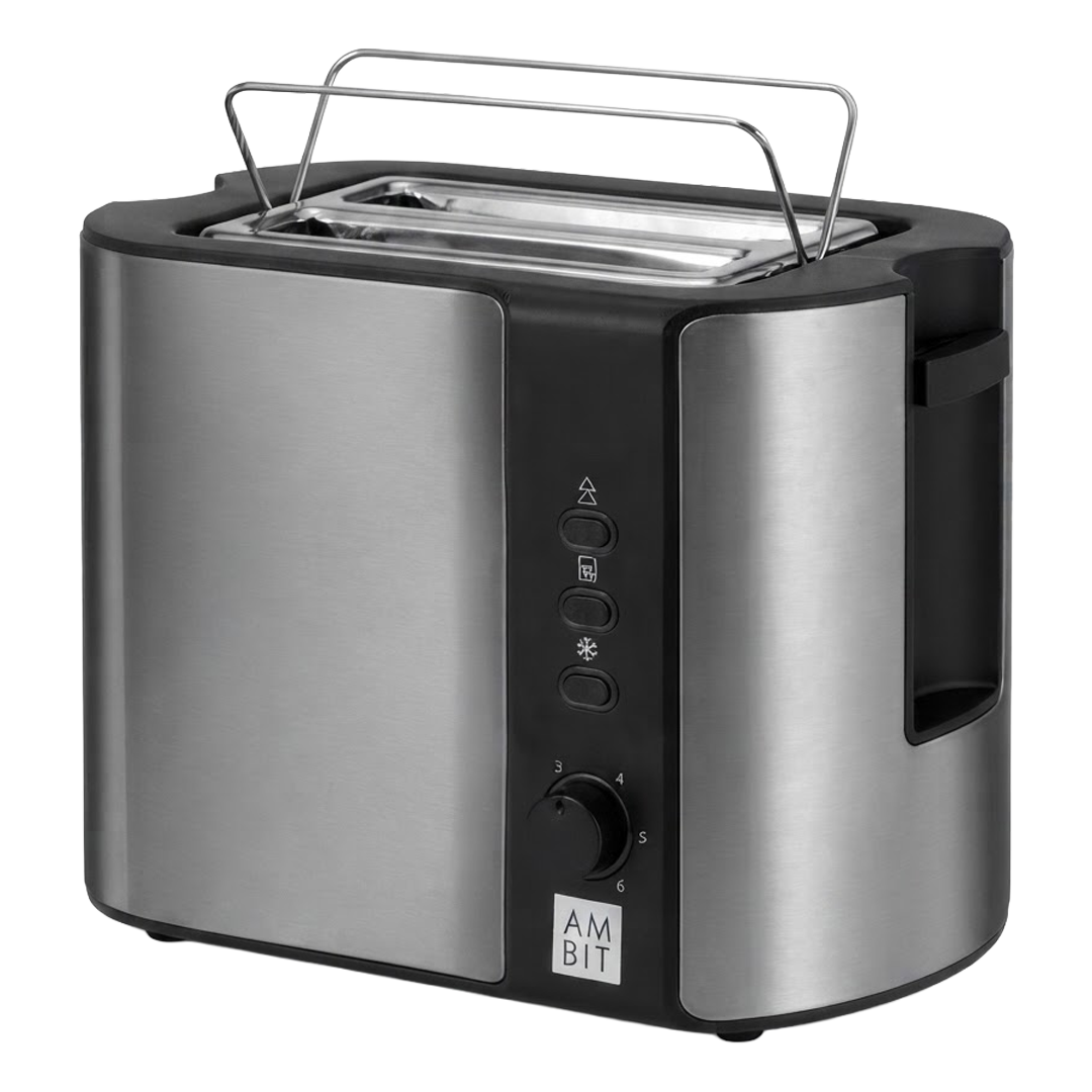 Tostador dos ranuras en acero inoxidable Ambit 800W ref 144893.