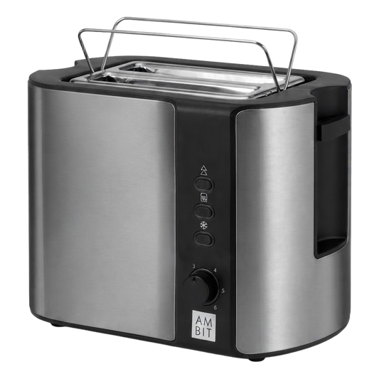 Tostador dos ranuras en acero inoxidable Ambit 800W ref 144893.