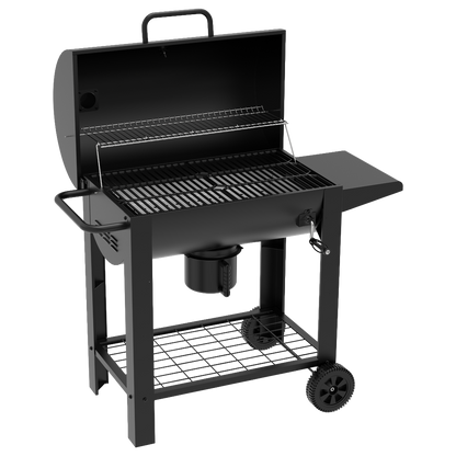 Barbacoa de carbon tipo barril Natuur con mesa auxiliar 116 x 58 x 118 cm.