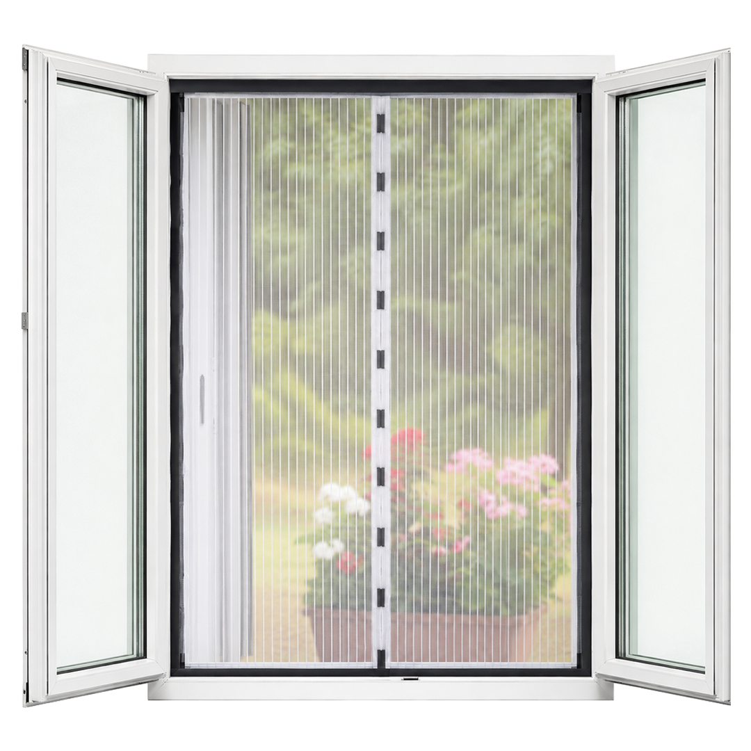 Mosquitera ventana magnetica Natuur 150 x 180 cm blanca con malla de poliester.