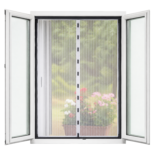 Mosquitera ventana magnetica Natuur 150 x 180 cm blanca con malla de poliester.