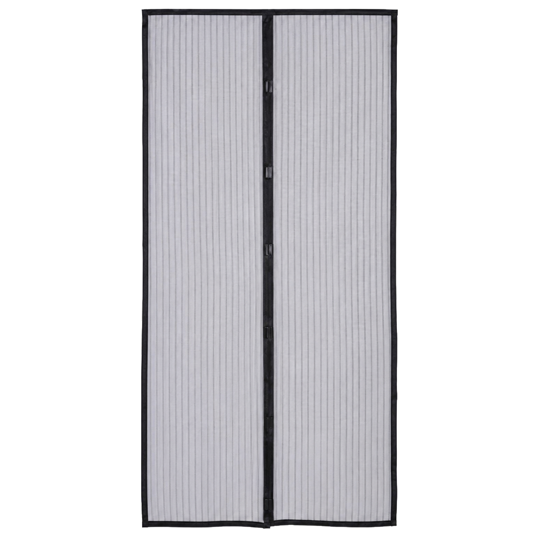 Mosquitera para puerta con fijacion textil Natuur 150 x 250 cm negra