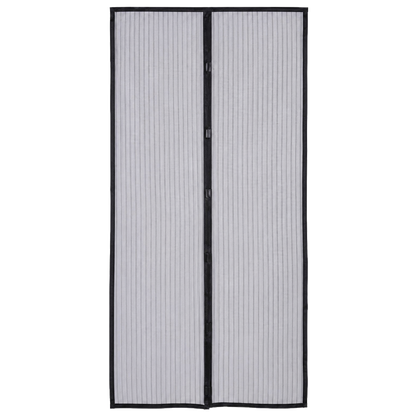 Mosquitera para puerta con fijacion textil Natuur 150 x 250 cm negra