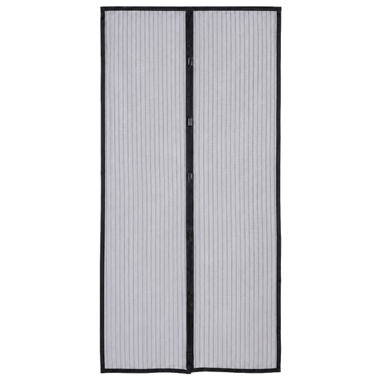 Mosquitera para puerta con fijacion textil Natuur 150 x 250 cm negra