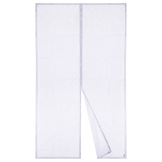 Mosquitera blanca para puerta de dos hojas Natuur de 120x220 cm con fijacion textil.