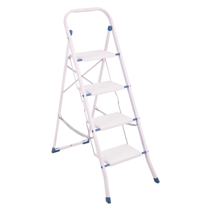 Taburete escalera praktico de 4 peldanos blanco Kylate ref 146741