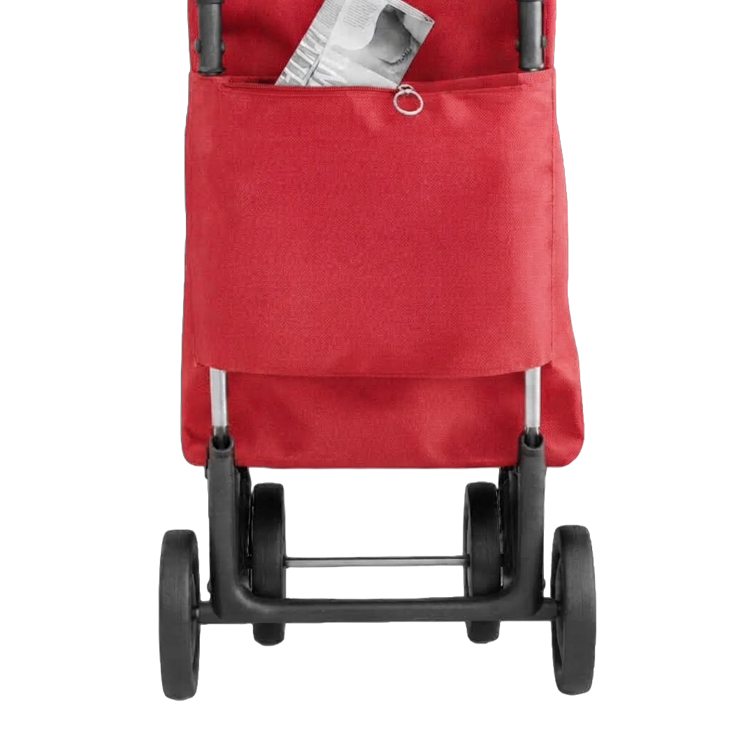 Bolsa I-MAX de 43 litros en color rojo con bolsillo trasero para carro Ambit