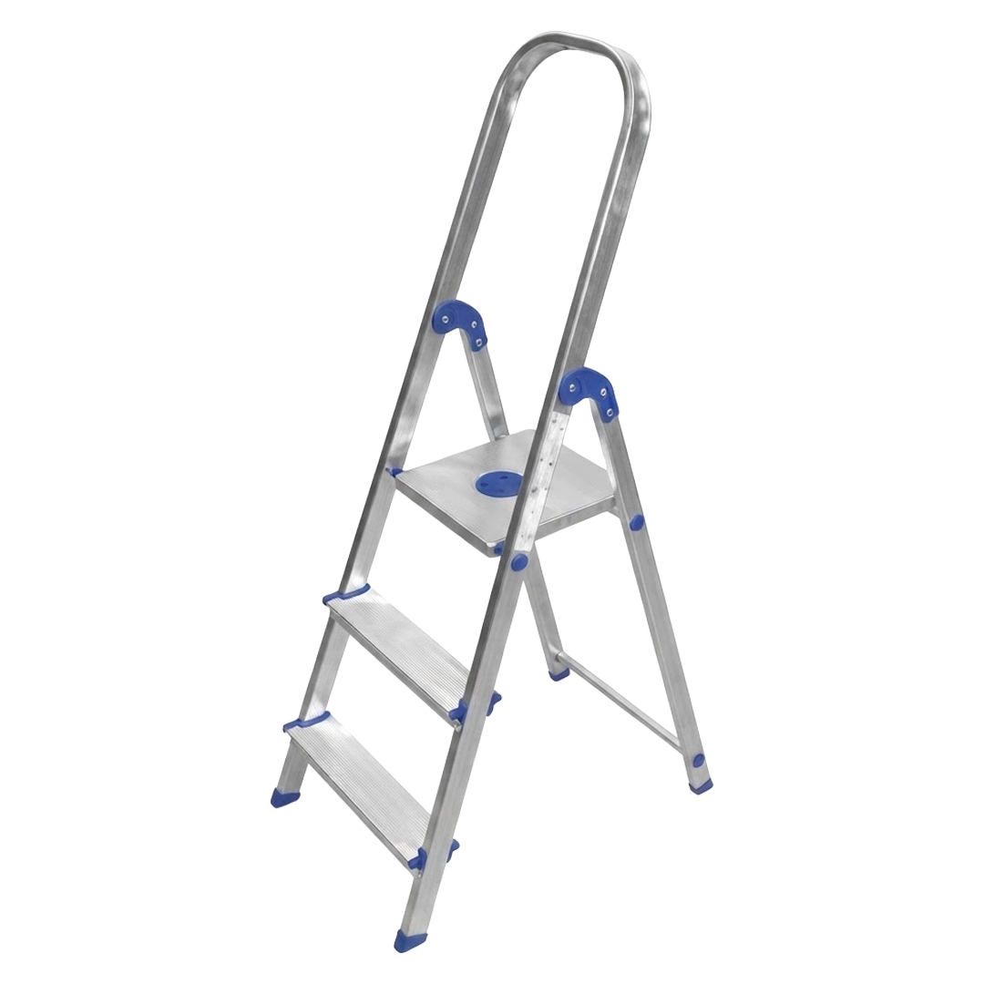 Escalera de aluminio Ambit desplegada para altura de trabajo de 2,80 m.