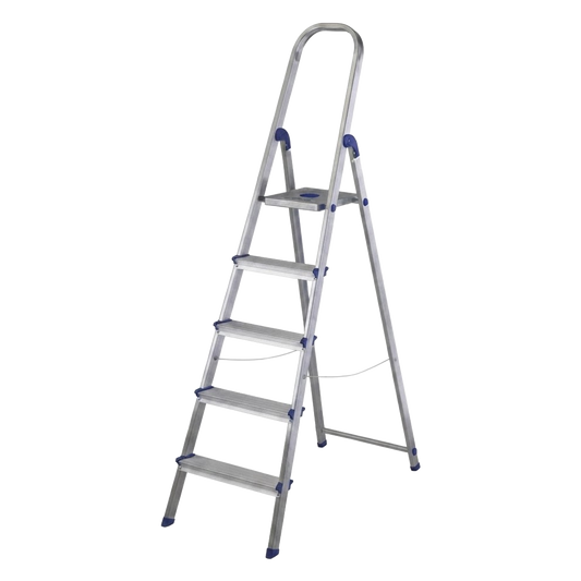 Escalera de aluminio con peldaño ancho Ambit 6 peldaños ref 146929.