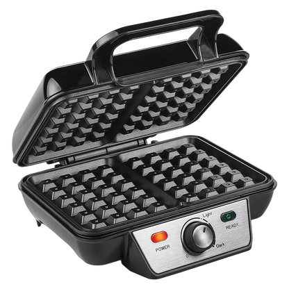 Gofrera electrica Tristar 1000W para horneado rapido y facil limpieza.