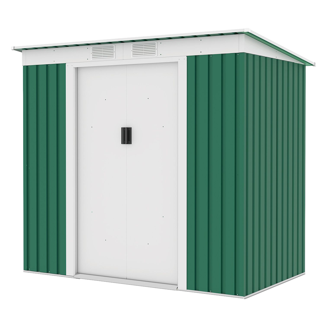 Puerta corredera doble de 90x157 cm en caseta metalica Natuur 201x122x176 cm.