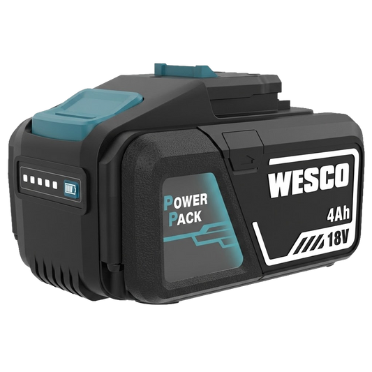 Batería Wesco 4Ah con tecnología de carga Tipo-C para herramientas profesionales
