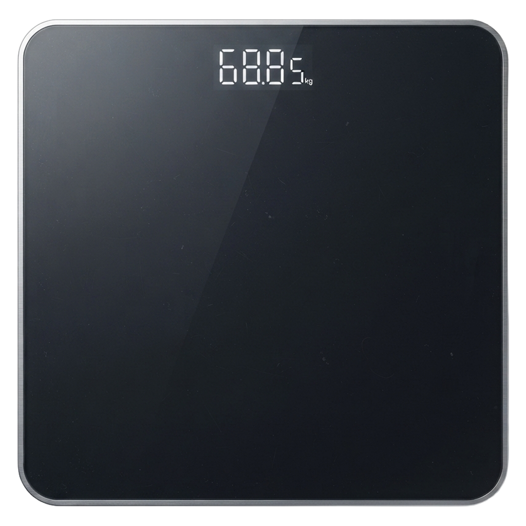 Bascula de bano digital de cristal negro Ambit 180 kg ref 23019039.