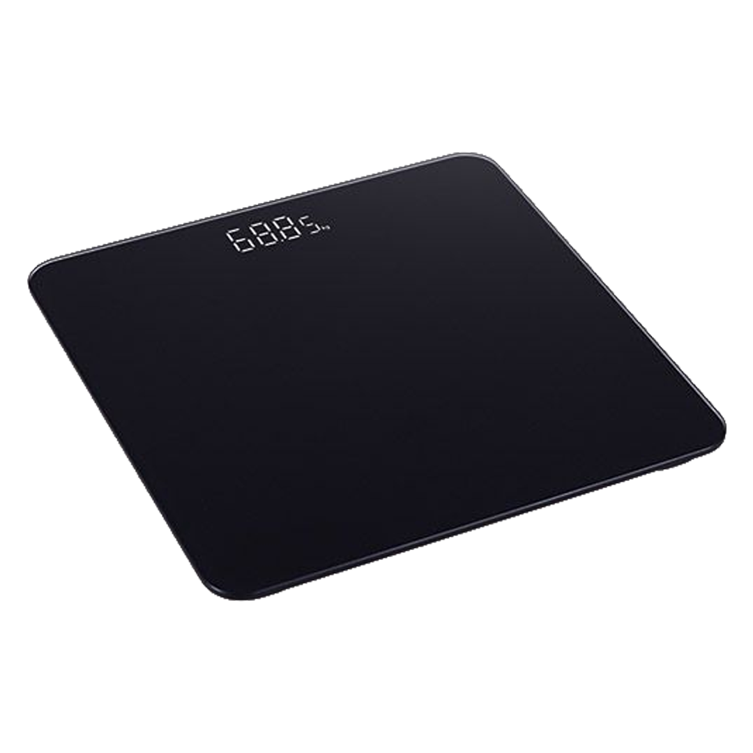Pantalla LED de 20.6 mm de la bascula digital de bano Ambit en funcionamiento.