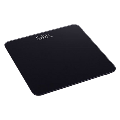 Pantalla LED de 20.6 mm de la bascula digital de bano Ambit en funcionamiento.